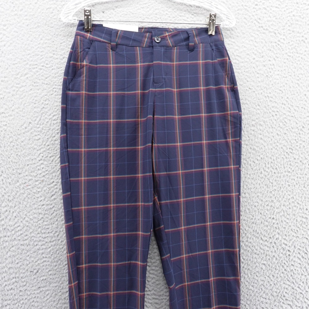 Walter Hagen Clubhouse Plaid Golf Pants Womens 0 Dark Navy Blue WGH15413YD NEW - Picture 3 of 16